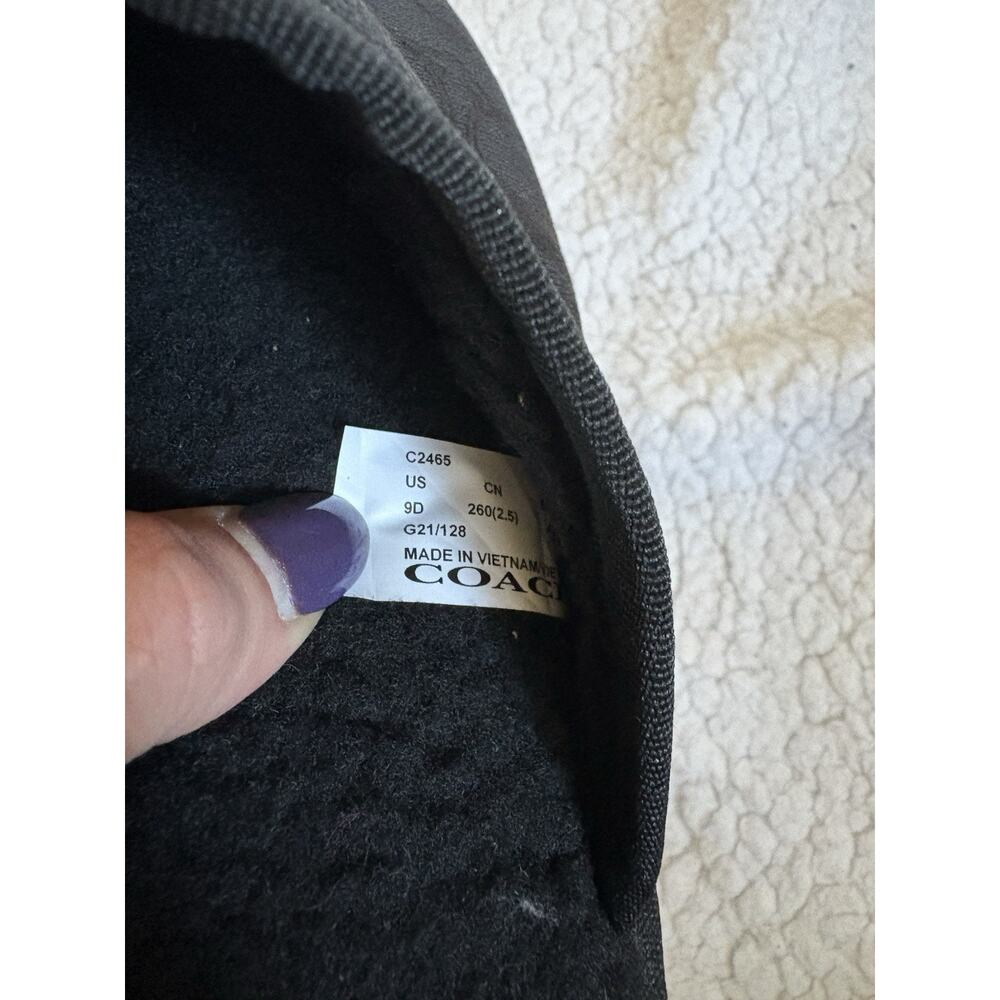 Coach Men’s 9D black jacquard signature print slippers NEW - Picture 6 of 6